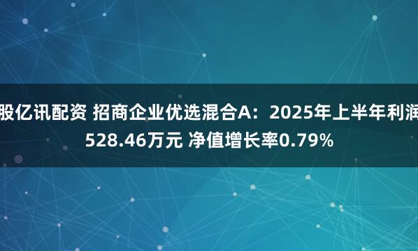 股亿讯配资 招商企业优选混合A：2025年上半年利润528.46万元 净值增长率0.79%